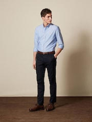 Navy Blue Slim Smart Chino Trousers - Image 2 of 7