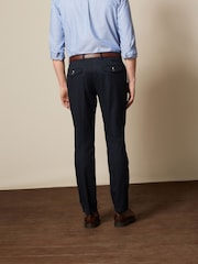 Navy Blue Slim Smart Chino Trousers - Image 3 of 7