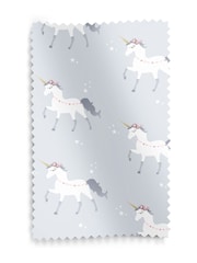 Blue Grey Kids Magical Unicorn Made To Measure 100% Cotton Curtains - Image 9 of 9