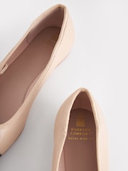 Nude Cream/Black Toe Cap Extra Wide Fit Forever Comfort® Ballerinas Shoes - Image 7 of 7