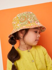 Pink/Green Patchwork Bucket Hat (3mths-10yrs) - Image 3 of 5