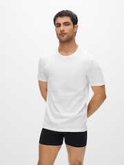 BOSS Black/White/Grey Classic 100% Cotton T-Shirts 3 Pack - Image 2 of 11
