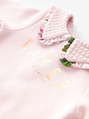 Baker by Ted Baker Cream толстовка со стеганым воротником и спортивные брюки - Изображение 10 из 11