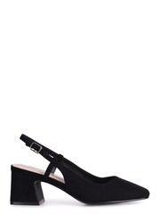 Linzi Black Mya Block Heel Court Shoes - Image 2 of 4
