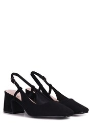 Linzi Black Mya Block Heel Court Shoes - Image 3 of 4