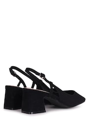 Linzi Black Mya Block Heel Court Shoes - Image 4 of 4