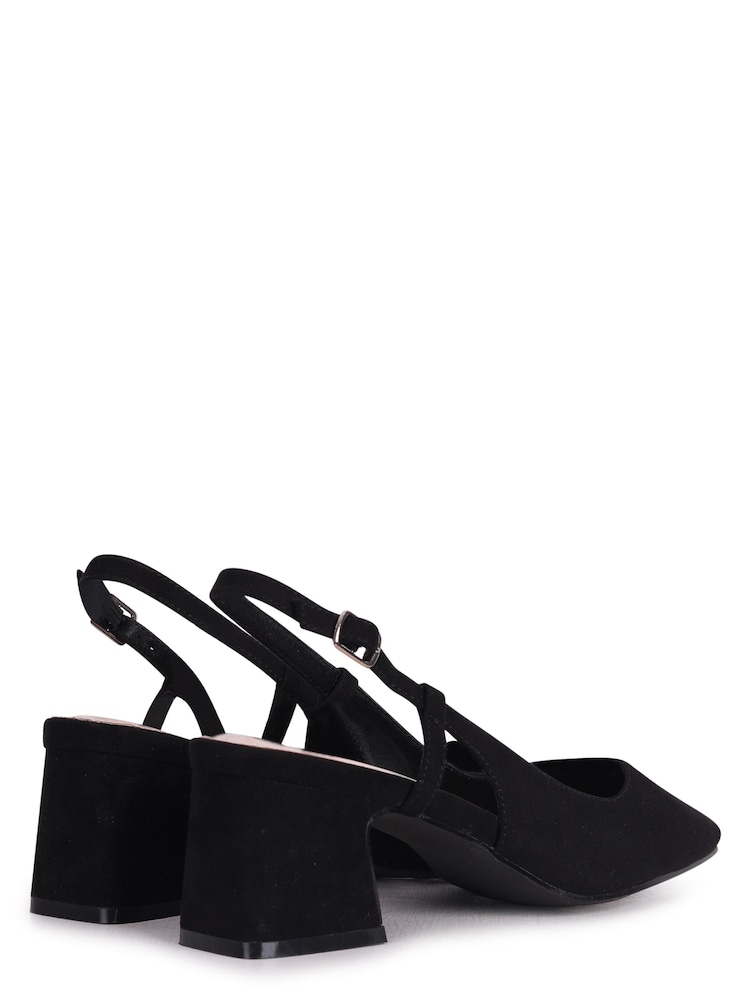 Linzi Black Mya Block Heel Court Shoes - Image 4 of 4