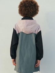 Pink Grün - Spritzwasserabweisende, faltbare Poncho-Regenjacke zum Überziehen (3 bis 16 Jahre) - Bild 2 von 5