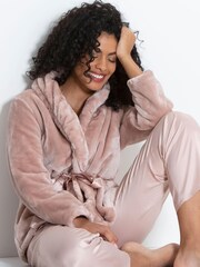 Pour Moi Pink Satin Trim Robes - Image 4 of 6