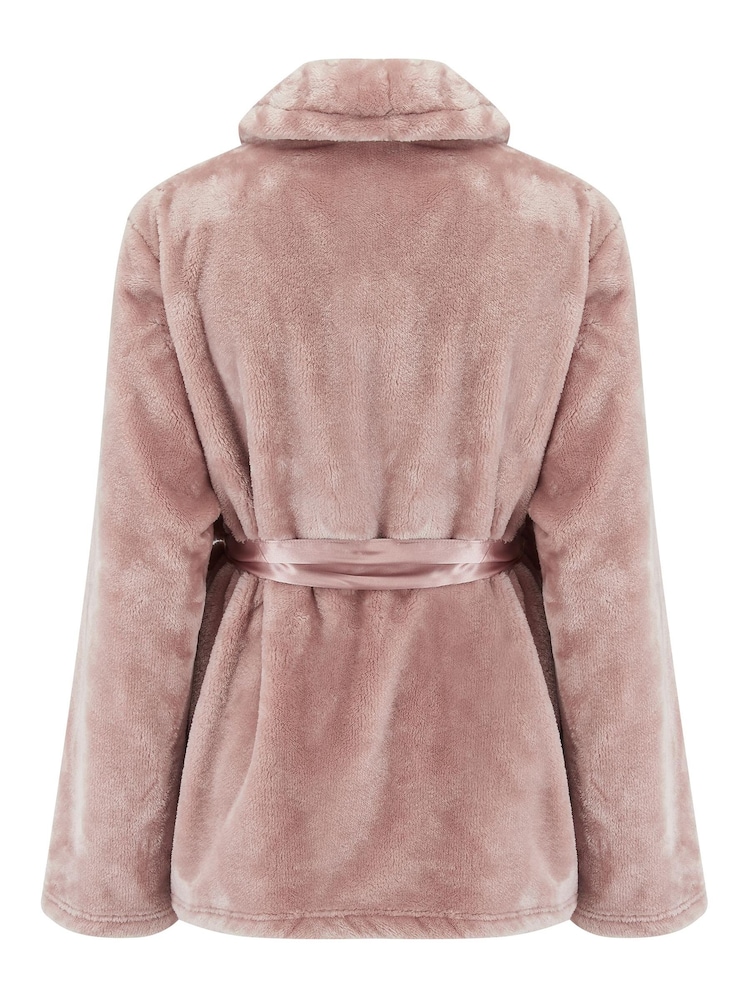 Pour Moi Pink Satin Trim Robes - Image 6 of 6