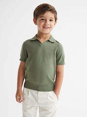 Reiss Rosemary Duchie Merino Wool Open Collar Polo Shirt - Image 1 of 6