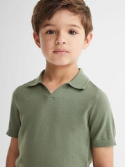 Reiss Rosemary Duchie Merino Wool Open Collar Polo Shirt - Image 4 of 6