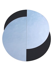 Libra Interiors Clear Eclipse Round Wall Mirror With Contrast Panel - Image 2 of 3
