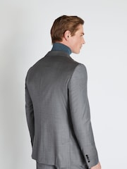 MOSS x Reda Grey Slim Fit Sharkskin Suit Jacket - Image 3 of 6