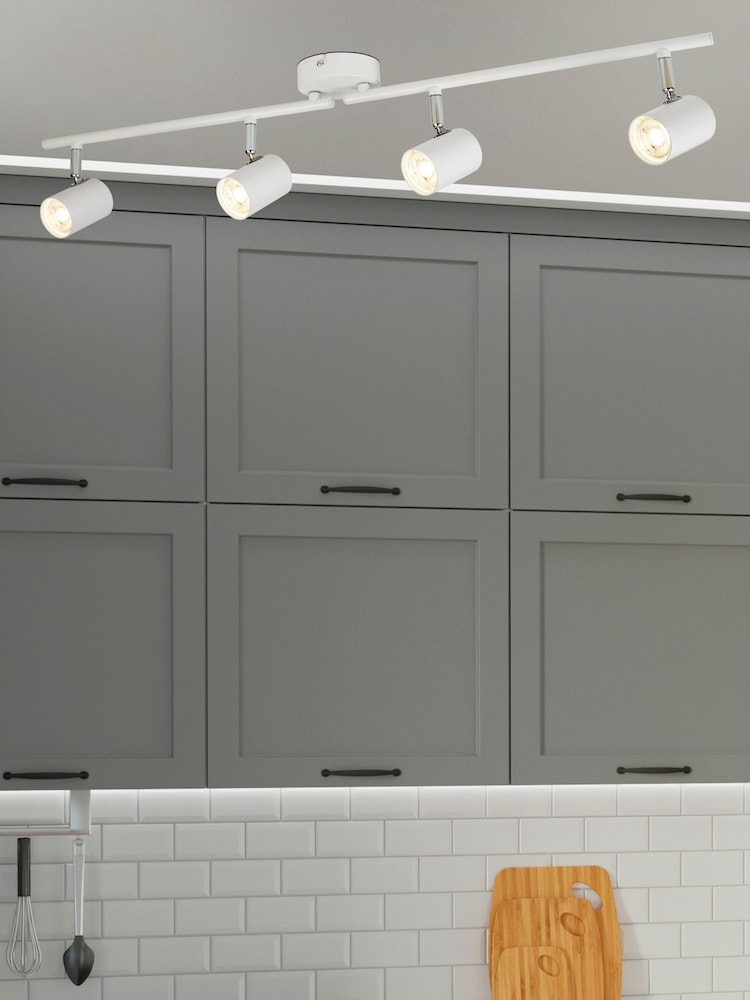 Searchlight White Maxi 4 Light Split Bar Spotlight - Image 1 of 3