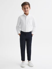 Reiss White Greenwich 9-14 yrs Button Down Oxford Shirt - Image 1 of 6
