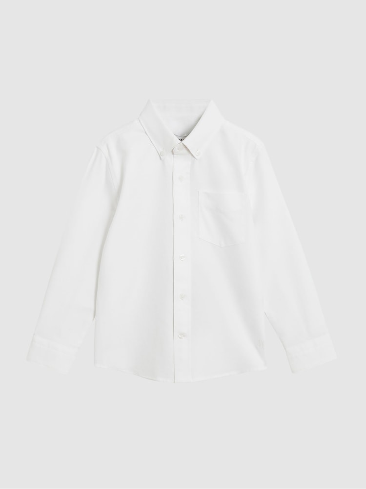 Reiss White Greenwich 9-14 yrs Button Down Oxford Shirt - Image 2 of 6