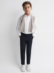 Reiss White Greenwich 9-14 yrs Button Down Oxford Shirt - Image 4 of 6