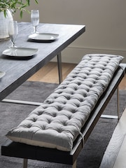 Gallery Home Grey Velvet Bench Pad - Image 1 of 5