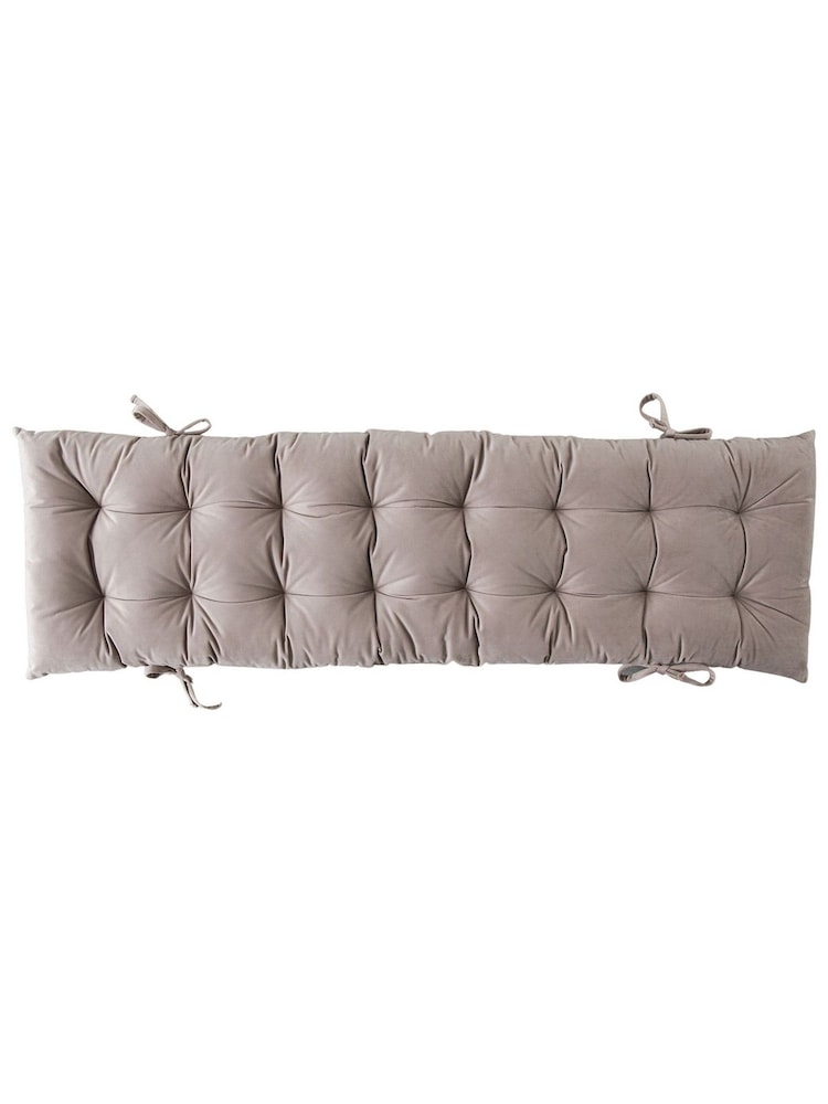 Gallery Home Grey Velvet Bench Pad - Image 5 of 5