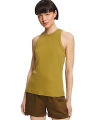 Esprit Green Ribbed Vest Top - Image 1 of 1
