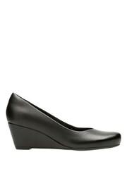 Clarks Black Leather Chrome Combi Leather Flores Tulip Shoes - Image 1 of 7