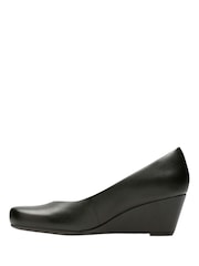 Clarks Black Leather Chrome Combi Leather Flores Tulip Shoes - Image 2 of 7