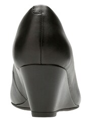 Clarks Black Leather Chrome Combi Leather Flores Tulip Shoes - Image 5 of 7