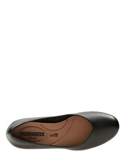 Clarks Black Leather Chrome Combi Leather Flores Tulip Shoes - Image 6 of 7