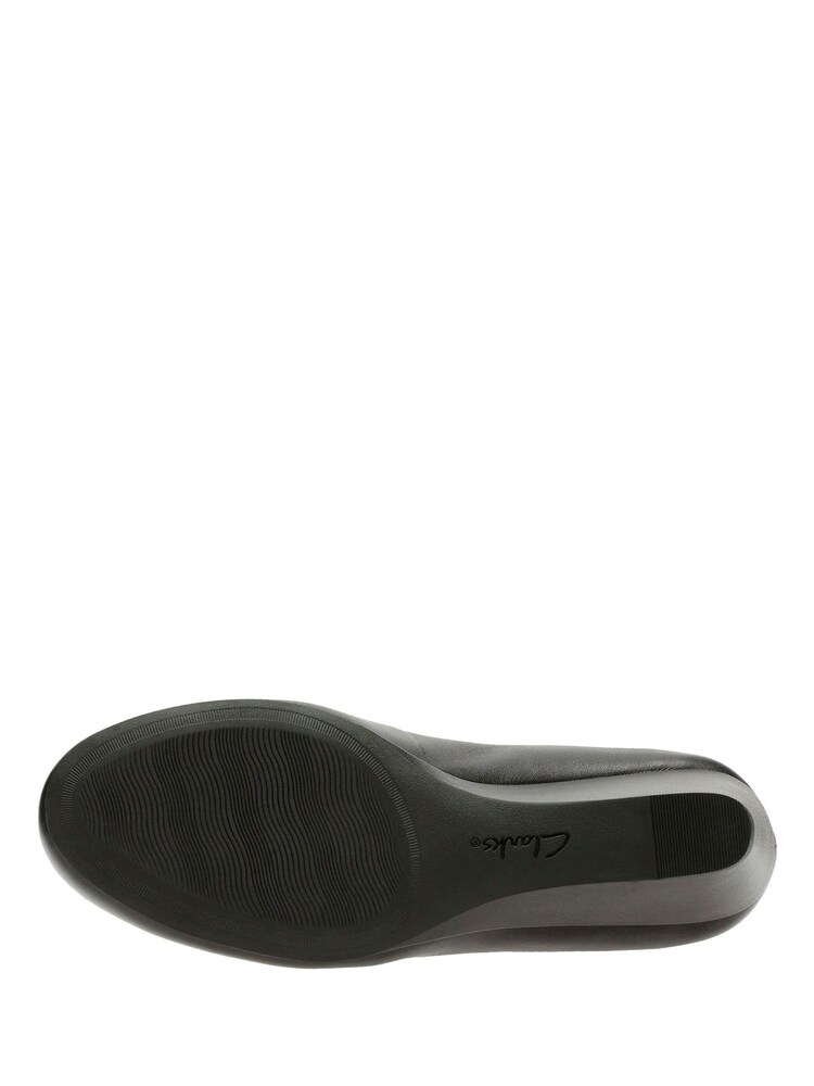 Clarks Black Leather Chrome Combi Leather Flores Tulip Shoes - Image 7 of 7