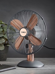 Tower Grey 12 Inch Metal Desk Fan - Image 1 of 8