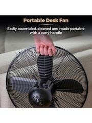 Tower Grey 12 Inch Metal Desk Fan - Image 6 of 8