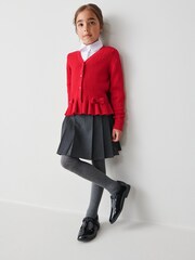Clarks Red Girls School Cable Cardigan - Image 1 of 9