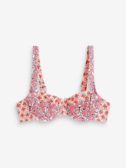 Pink Woodblock Non Pad Wired Bikini Top - Image 5 of 5