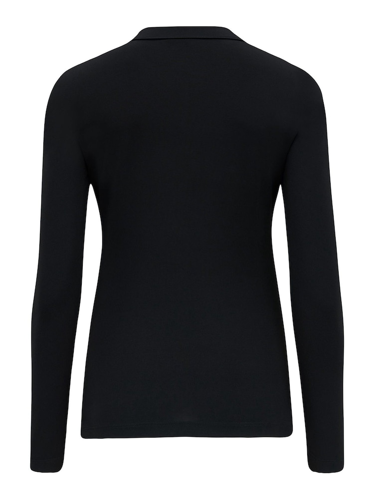 Pour Moi Black Bailey Slinky Recycled Jersey Shirt - Image 5 of 5