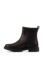Clarks Black Standard Fit (F) Older Girls Astrol Orin Boots - Image 2 of 7