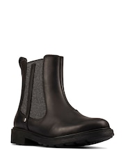 Clarks Black Standard Fit (F) Older Girls Astrol Orin Boots - Image 3 of 7