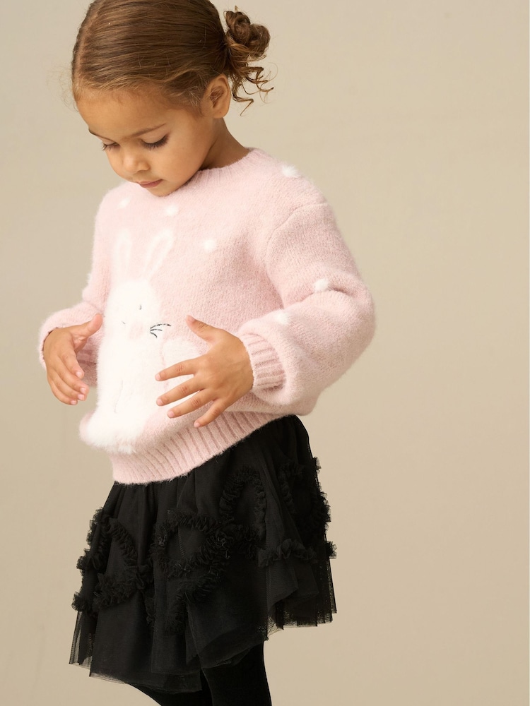 Angel & Rocket Pink Edna Novelty Bunny Knitted Jumper - Image 2 of 2