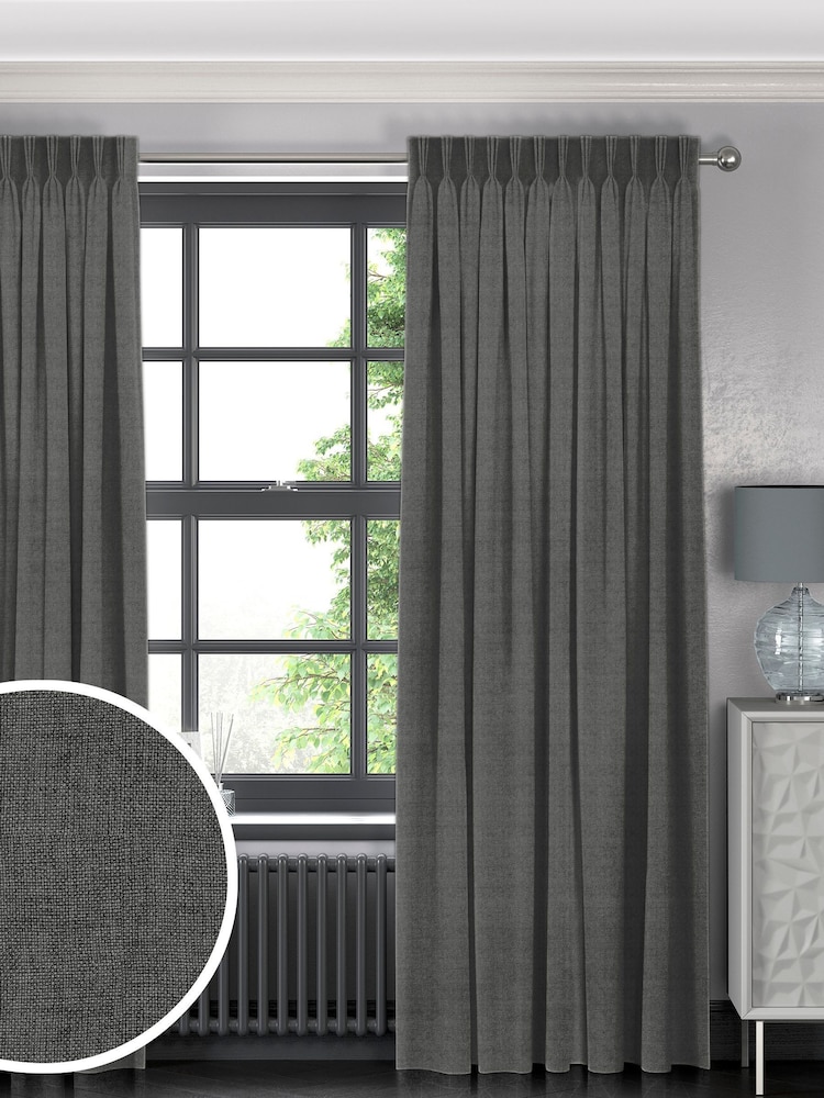 Ash Grey Paso Made To Measure Curtains - Image 1 of 9