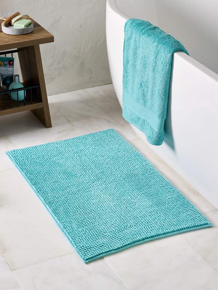 Teal Blue Bobble Bath Mat - Image 1 of 5
