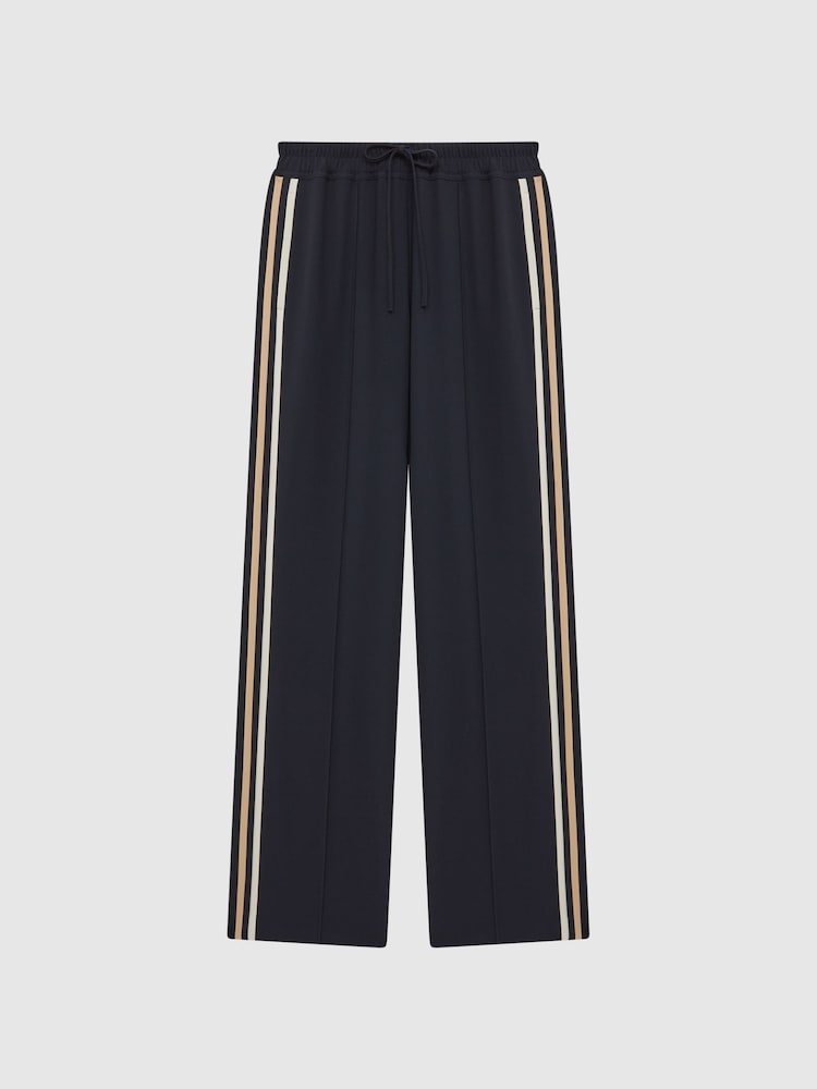 Bleumarin - Pantaloni largi cu elastic în talie Reiss Odell - Image 2 of 7