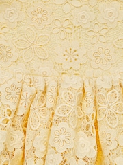 Reiss Lemon Bethany 9-12 yrs Bow Strap Lace Dress - Image 6 of 6