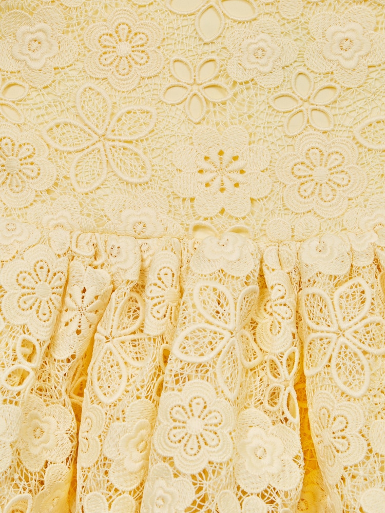 Reiss Lemon Bethany 9-12 yrs Bow Strap Lace Dress - Image 6 of 6 Reiss Lemon Bethany 9-12 yrs Bow Strap Lace Dress - Image 6 of 6