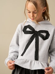 Angel & Rocket Grey Minnie Bow Peplum Hoodie - Image 1 of 3