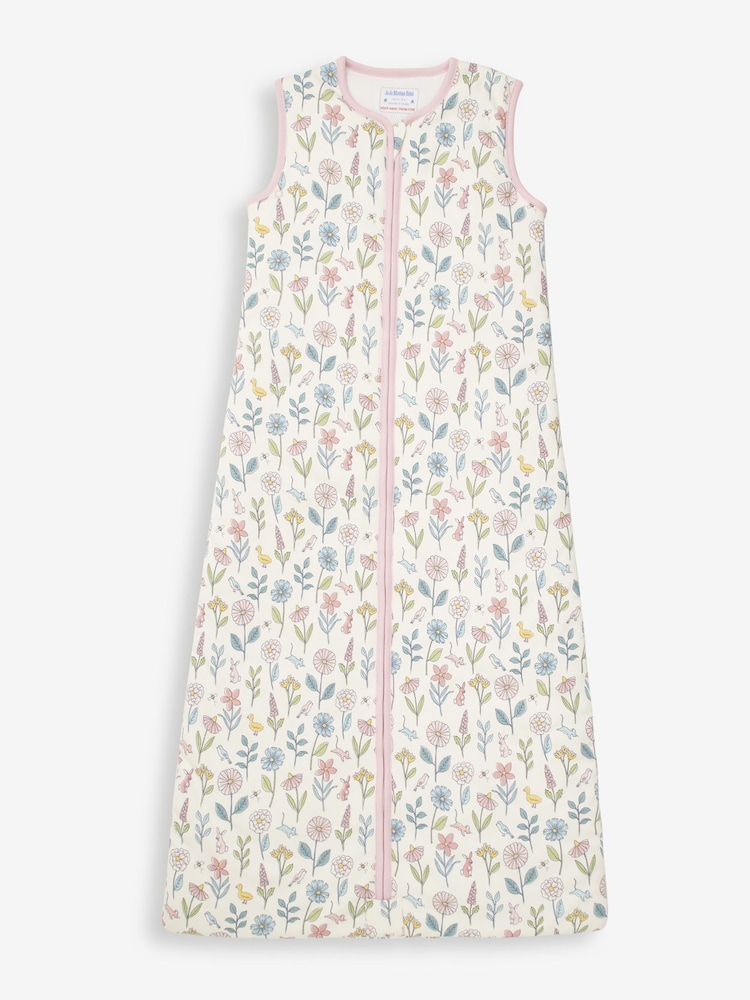 JoJo Maman Bébé Cream Meadow 2.5 Tog Toddler Sleeping Bag - Image 1 of 4