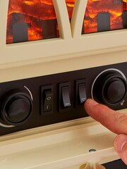 Warmlite Cream Electric Fireplace Heater - Image 3 of 4