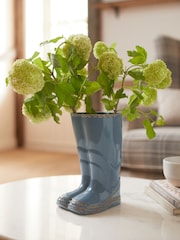 Blue Medium Wellington Boots Flower Vase - Image 1 of 3