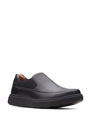 Clarks Black Standard Fit (F) Leather Un Abode Go Shoes - Image 3 of 7