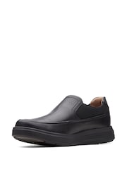 Clarks Black Standard Fit (F) Leather Un Abode Go Shoes - Image 4 of 7