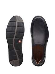 Clarks Black Standard Fit (F) Leather Un Abode Go Shoes - Image 7 of 7